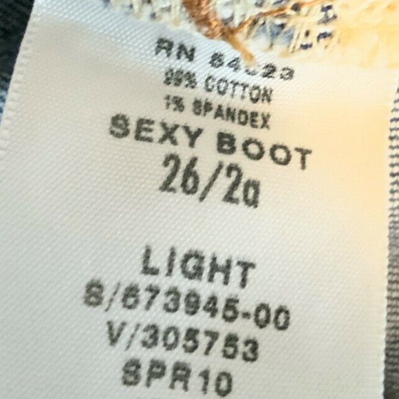 Gap 1969 Sexy Boot Whiskers Regular Fit Blue Medium Wash Jean Size 26/2 - Picture 9 of 9